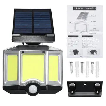 Foco Solar de Seguridad con Sensor de Movimiento y 3 Modos