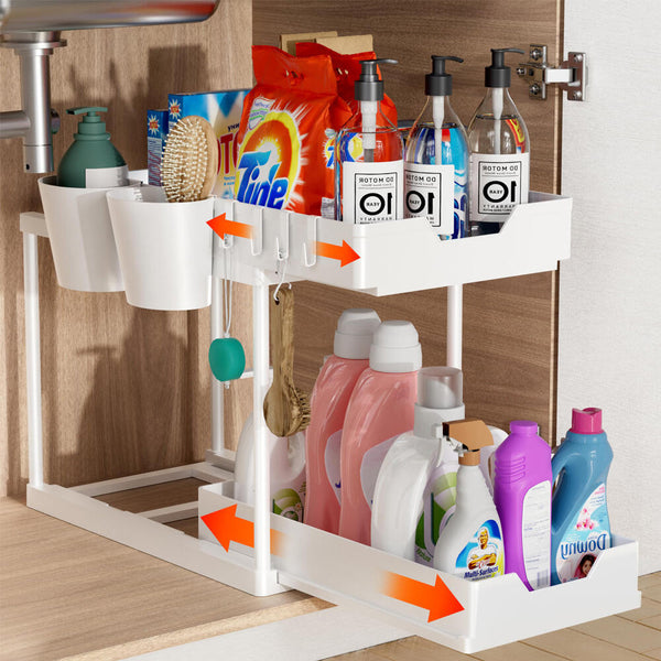 Estantería de Cocina de Doble Nivel – Compacta, Práctica y Multifuncional
