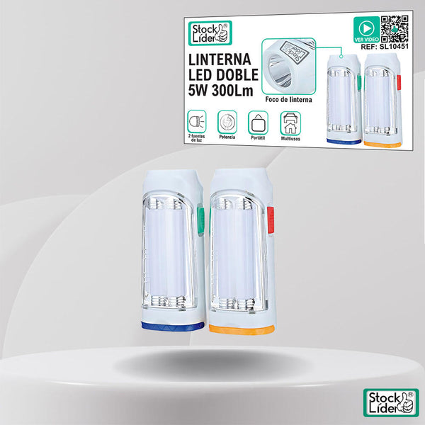 Linterna LED Doble Emergencias 2 en 1